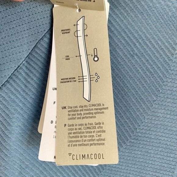 Adidas Climacool Athletic Blue Running Top Womens Small New With Tags - Picture 8 of 11